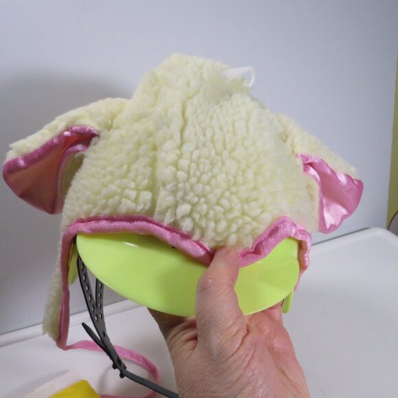 sheep lamb costume Hood hat cap with Floppy Satin ears & pipping Easter - Picture 7 of 14